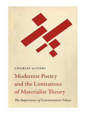 cover image of Modernist Poetry and the Limitations of Materialist Theory